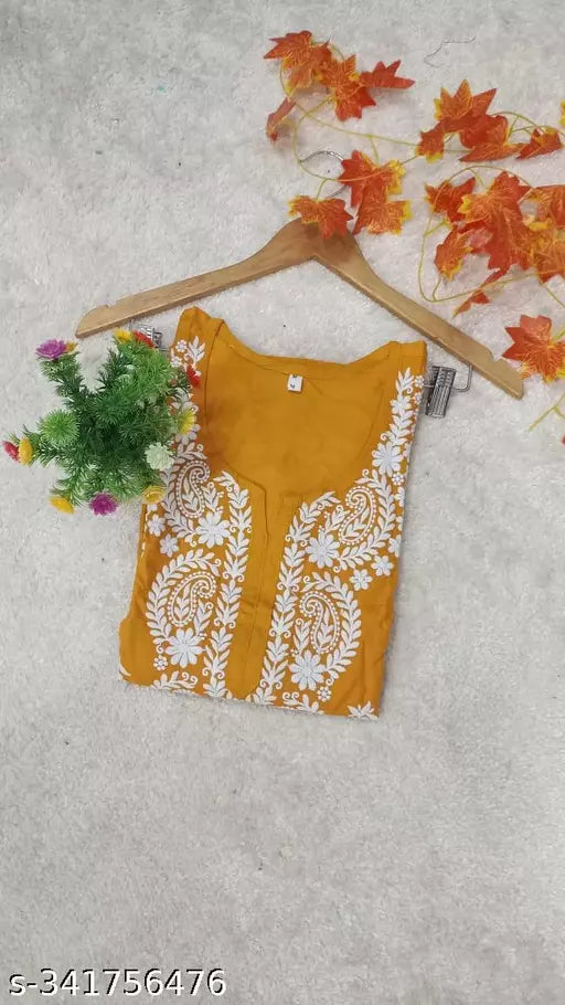 BEST FESTIVE WEAR CHIKANKARI WORK KURTI