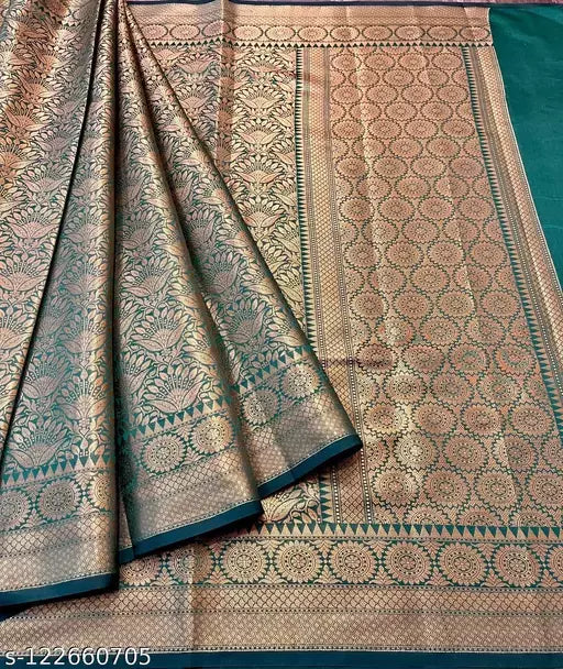 Copper Zari Soft Silk Saree