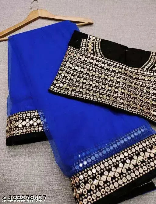 MIRROR 9 FANCY NET SAREES