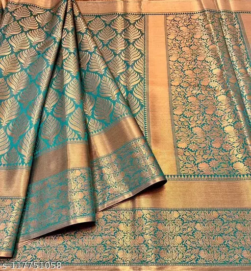 (Copper Zari Soft Silk Saree)