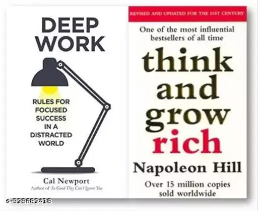 Deep Work  Think And Grow Rich (Set Of 2 Bestseller Books)  (English  Paperback  Cal Newport  Napoleon Hill)