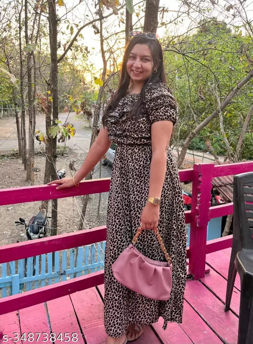 Tiger Print Dress For Girls  Womens
