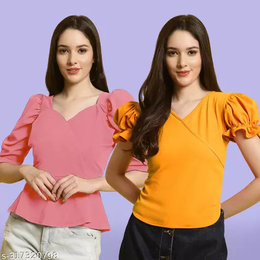 Casual Classic Fashion Forward Women's Top - Pack of 2