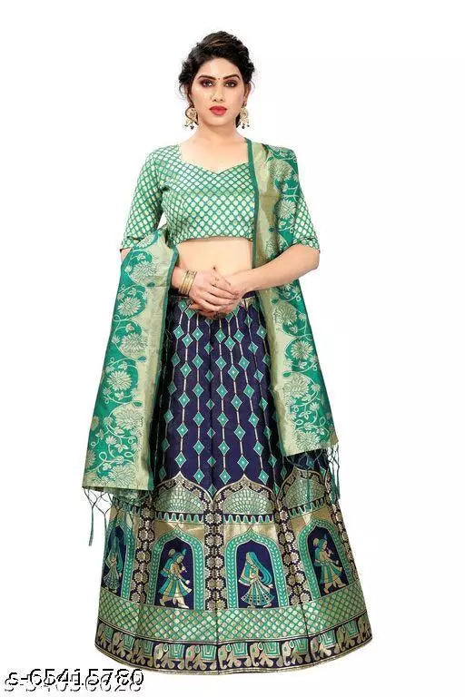 Chitra Rekha Fashionable Women Art Silk Lehenga