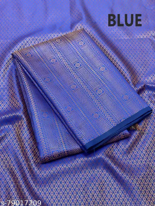 Beautiful Kanchi Semi Pattu Saree With Brocade Pallu Blouse.