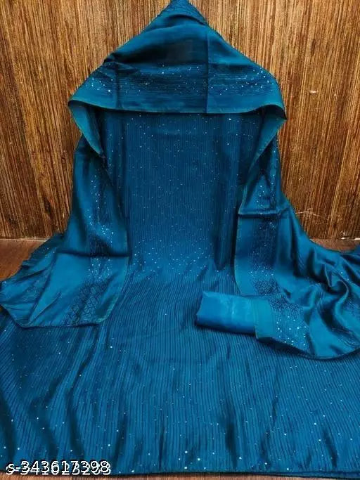 Chanderi Cotton Sequience Work Dress Material For Women