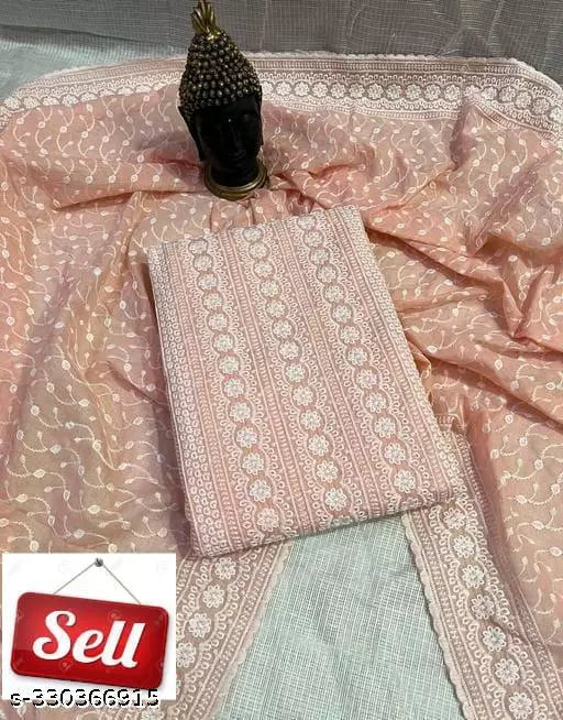 Trendy Cotton Fashion Fancy Full Top Work And Duppata Full Embroidery Work Salwar Suits & Dress Materials
