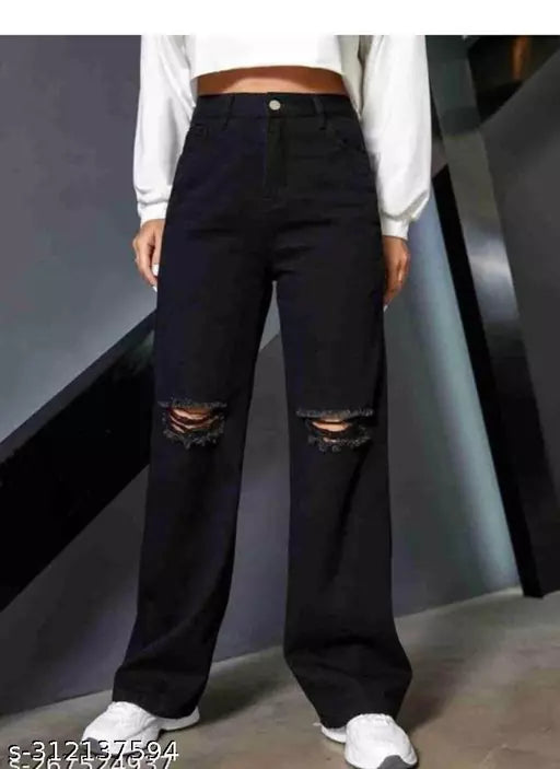 SAANU'S FASHION - Stylish Torned Distressed Boyfriend Women's Jeans For Girls & Women