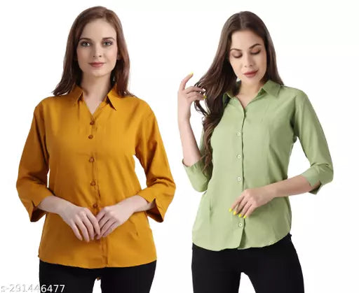 Fancy Retro Women Shirts (Pack of 2)