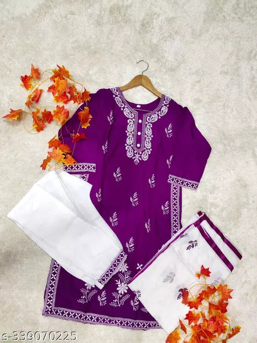 BEST EMBROIDERY KURTA PANT WITH DUPATTA