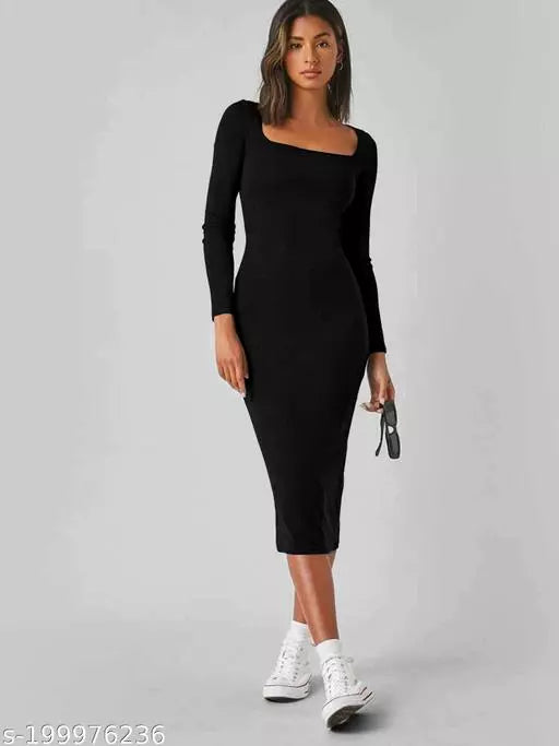 One Piece Black Dress For Woman
