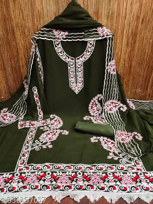 PAKISTANI HEAVY CHAIN STICH WORK SUIT FOR WOMEN