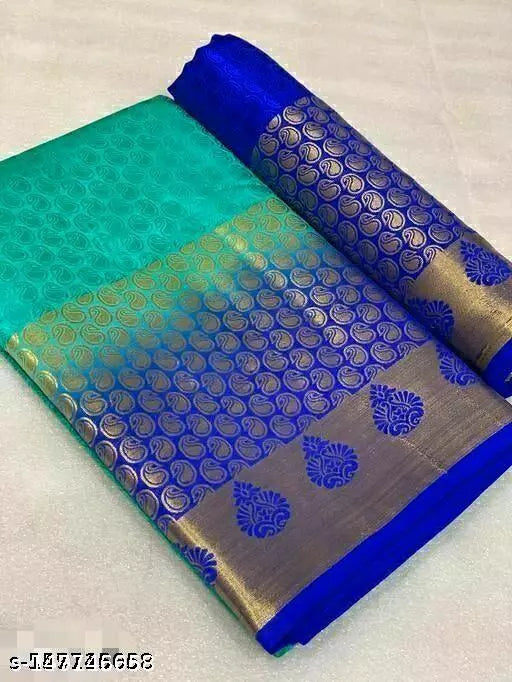 MORPINCH FASHION EMBOSS  SILK SAREE